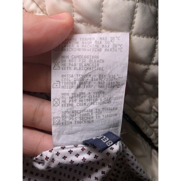 Post Card Italy Quilted Jacket Ivory Cream Removable Fur Trim Hood Sz 4 Eu 40 - Picture 13 of 16